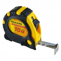 Рулетка измерительная с фиксатором, 10 м*25 мм, "REKORD"