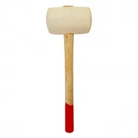 Киянка резиновая с деревянной рукояткой 650 гр, белая