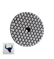 Круг алмазный шлифовальный по камню гибкий 0#, 100 мм,сухой, синий "Бык"